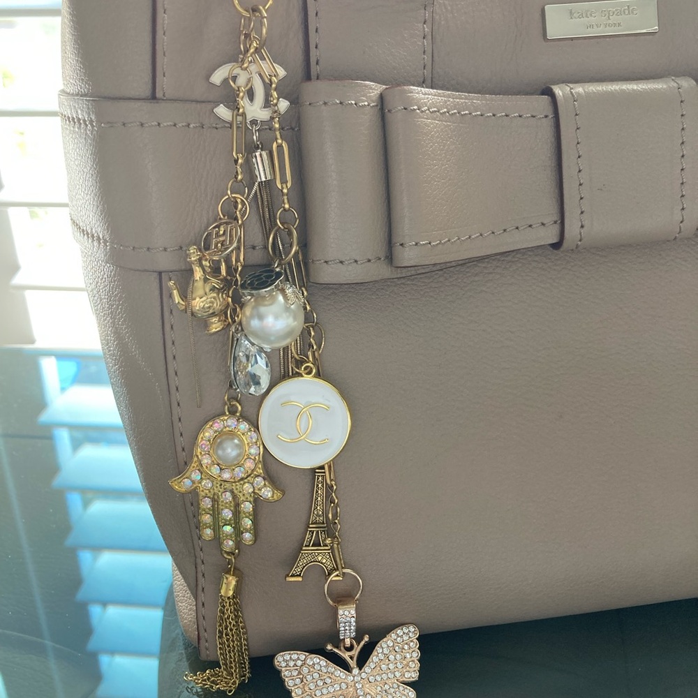 Key Chain Purse Decor Hamsa Hand  Dangling Bag Charms Decor
